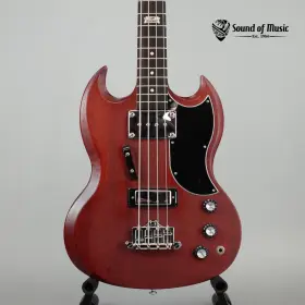 Used Gibson 060708060712 Usa 120th Anniversary Sg Bass With Case - Satin Cherry
