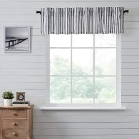 Vhc 840233900278 Sawyer Mill Ticking Stripe 72 Inch L X 16 W Cotton Valance In Country Black S