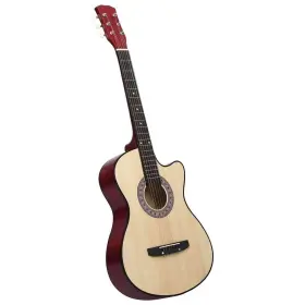Vidaxl 719883885469 Western Acoustic Cutaway Guitar With 6 Strings 38 Inch Basswood
