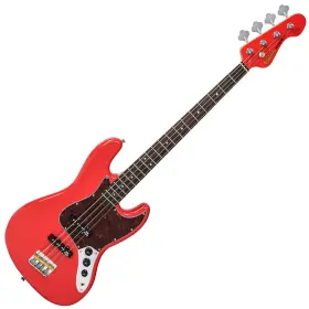 Vj74fr Vintage Guitars Vj74 Reissued 4 String Bass Firenza Red