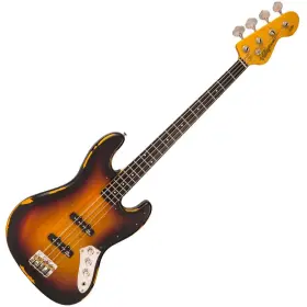 Vj74mrssb Vintage Vj74 Icon 4-string Electric Guitar Bass Distressed Sunset Sunburst