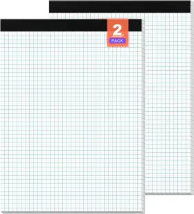 Vs-fg-8.5x11.75-white-2p-005 Vishoitty Graph Paper Grid 8.5 X 11 Pad 2 Pack Quad Ruled