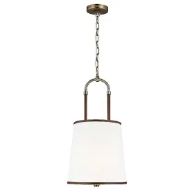 Visual Comfort 014817599398 Studio Katie 1-light Time Worn Brass Mini Pendant