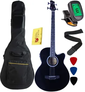 Vizcaya 605760994097 Full Size 4 Strings Cutaway Acoustic-electric Bass Guitar With 4-band Equaliz
