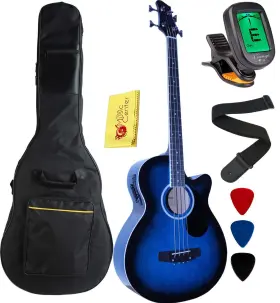 Vizcaya 605760994103 Full Size 4 Strings Cutaway Acoustic-electric Bass Guitar With 4-band