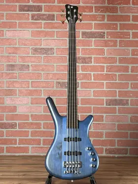 Warwick 033685260465 Rockbass Corvette Basic 5-string Bass Guitar - Ocean Blue Transparent Sa