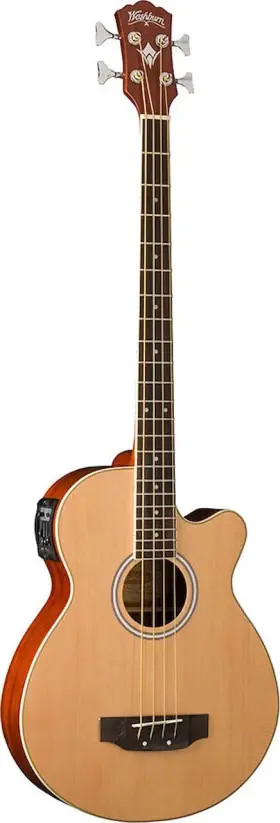 Ab5k-a Washburn Ab5 Cutaway Acoustic Electric Bass Guitar. Natural