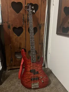 Xb102 Washburn Red Electric Bass Guitar