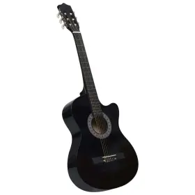 Western Classical Cutaway Guitar 719883885483 With 6 Strings Black 38 Inch