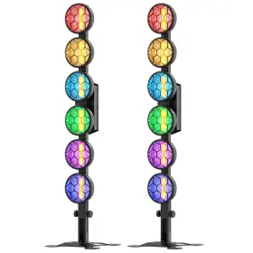 Zq01334 Yiflamefly 2pcs 350w 6led Strip Retro Light Rgb Par Lights Cob Stage