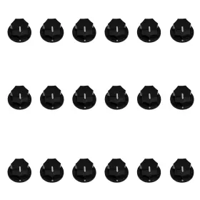 Yootones 723258638800 18pcs Black Guitar Amp Effect Pedal Knobs Pointer Knob Compatible With Electr