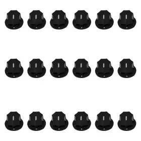 Yootones 723258638817 18pcs Black Guitar Amp Effect Pedal Knobs Pointer Knob Compatible With Electr