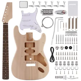 Zeff 653998004415 Diy Electric Guitar Kit With Basswood Body 6 Strings Kits M