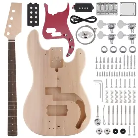 Sl-gt-jbk-0 Zeff Diy Electric Bass Guitar Kits Basswood Body Maple Neck And Rosewood Fingerb