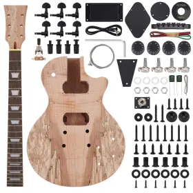 Sl-lpj-036-1 Zeff Diy Electric Guitar Kit With Mahogany Body 6 Strings Kits