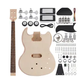 Zfbk012 Zeff Diy Electric Bass Guitar Kits With Basswood Body 4 Strings Guit
