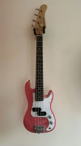 16245 Zenison Youth Electric Bass Guitar Pink 4 String 36 Inch Girls Kids Mini Beginner