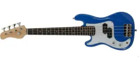 Zenison 817549020570 Electric Bass Guitar Left Handed 36 Inch Solid Body Phoenix Maple Rosewood Blue