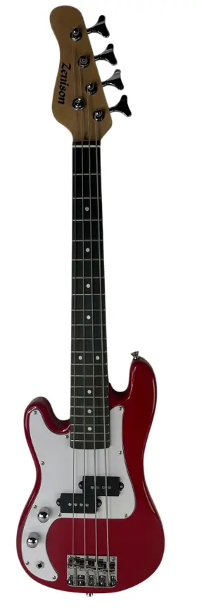 Zenison 817549021959 Left Handed Electric Bass Guitar Red 36 Inch Childrens Mini Kids