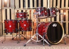 Used Collector's Maple Candy Apple Redwood Stump Drum Set 22,10,12,14,16,14SN. Price: $7250.00.