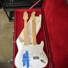 Ktone Double Neck Electric Guitar White Maple 6/12 String Right-handed W/ Case Used. Price: $400.00.