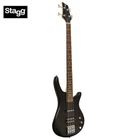 Stagg Fusion Solid Ash Body 4-STRING Electric Bass Black SBF-40 Blk New. Price: $299.99.