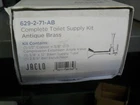 Jaclo 629-2-71-AB 1/2" X 3/8" Od Qt Angle Valve Toilet Supply 12" Antique Bras New. Price: $121.00.