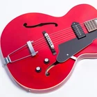 Red Jazz Electric Guitar Hollow Body Chrome Hardware P90 Pickup Grote New. Price: $177.65.
