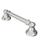 Moen Banbury 9 In. X 0.875 Grab Bar With Press And Mark Brushed Nickel Open. Price: $24.35.