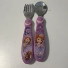 Disney Princess 2 Pc Fork & Spoon Set Utensils 9M+ The First Years Toddler Used. Price: $9.99.