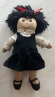 Baby Gap Girl Doll Black Yarn Hair Velvet Dress 11" Plush Bow Embroidered Used. Price: $25.00.