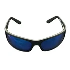 Maui Jim Peahi Polarized Wrap Sunglasses Matte Black Blue Hawaii Lenses New. Price: $198.00.