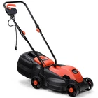 Costway 12 Amp 14-INCH Electric Push Lawn Corded Mower With Grass Bag Red New. Price: $119.99.