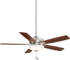 52" 5-BLADE Led Ceiling Fan Brushed Nickel With Reversible Walnut Blades New. Price: $305.99.