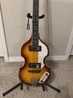 Rogue VB100 Violin Electric Beatles Bass Guitar W/ Hard Shell Case Used. Price: $265.00.