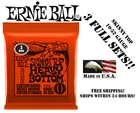 **3 Sets Ernie Ball 2215 Skinny Top Heavy Bottom Electric Guitar Strings 10-52** New. Price: $19.99.