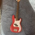 Squier Mini Electric Bass Guitar Red 4-STRING Solid Body Right-handed Used. Price: $177.50.