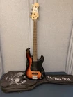 Fender Squier Precision Bass Guitar Sunburst 2025 W/soft Case Used. Price: $219.00.
