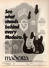 Vtg 80S Madeira Guitars Print Strat & P-bass Style Guild Brand Pinup Page Used. Price: $7.99.