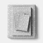 King Christmas Cotton Sateen Sheet Set Gray Snowflake - Wondershop Open. Price: $17.63.