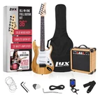 Electric Guitar 36 Inch 3/4 Size Beginner Kit Amp Tuner Lyxpro Natural Kids Clip New. Price: $259.99.