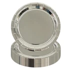 50 Pack Silver Glitter 7 Inch Disposable Paper Plates Wedding Party Supply New. Price: $17.84.