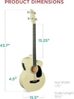 Best Choice Products Acoustic-electric Bass Guitar 4-STRING Cream White Solid New. Price: $69.99.