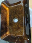 Vigo VG07089 Donatello 18" Rectangular Glass Vessel Sink - Russet Used. Price: $88.99.