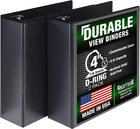 Durable 4 Inch 3 Ring Binder, 100% Recycled Chipboard, Black, 2 New. Price: $28.65.