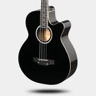 Black Short Scale Acoustic Electric Bass Guitar With Gig Bag And More Glarry Gmb New. Price: $108.99.