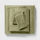 Threshold 400 Thread Count Cotton Sateen 4-PIECE Sheet Set Luxurious New. Price: $19.99.