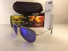 Maui Jim Mavericks Polarized Titanium Sunglasses New B264-17 Silver/blue Hawaii. Price: $209.00.