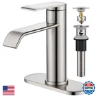 Gagalife Brushed Nickel 1-HOLE Waterfall Bathroom Sink Faucet Single Handle New. Price: $67.49.