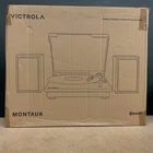 Victrola VM-135-BLK Montauk Bluetooth Turntable System + Speakers Damaged Box New. Price: $124.99.